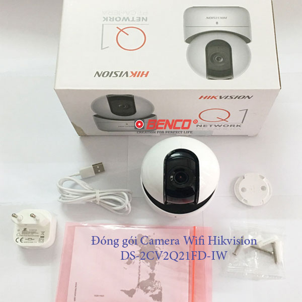 Đóng gói Camera Wifi Hikvision DS-2CV2Q21FD-IW