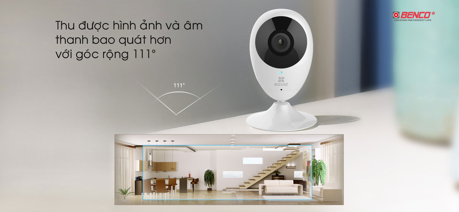 Góc quan sát camera rất rộng