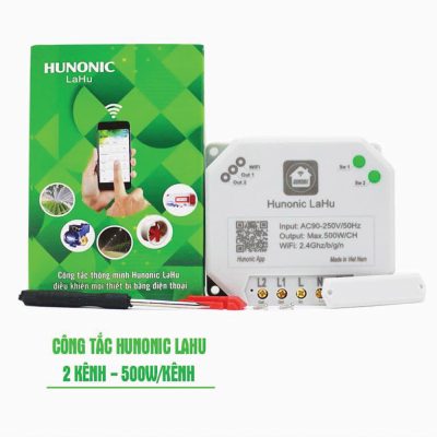 Công Tắc Wifi Thông Minh Hunoic LAHU 2 Cổng